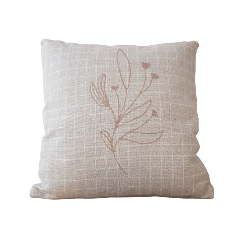 Pepper Printed Cushion - Tan Branch